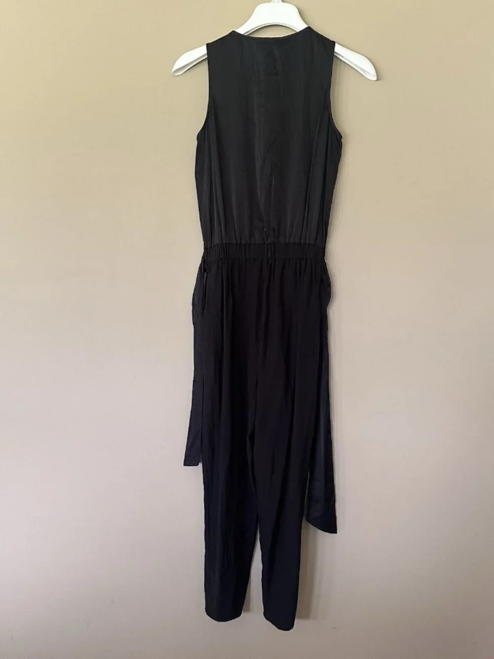 NWT Ramy Brook Silk Black Jumpsuit Women XXS Wrap Sleeveless Cocktail Classic